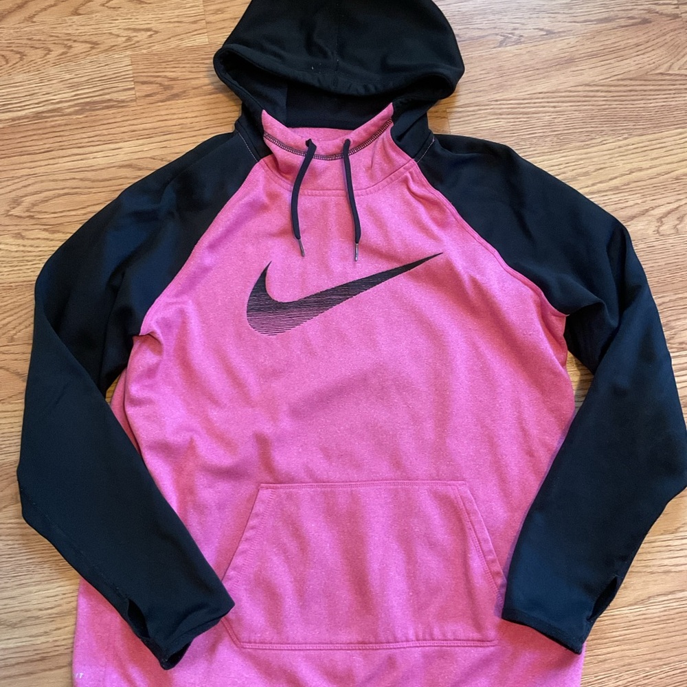 Nike Pink and Black Hoodie